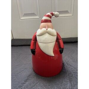 Certified International Sue Zulauf Holiday Santa Large Cookie Jar 12 x 7.5” Deco